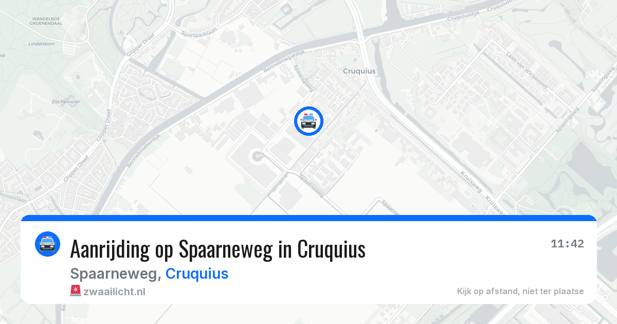 Aanrijding op Spaarneweg in Cruquius — 24 mrt 2026