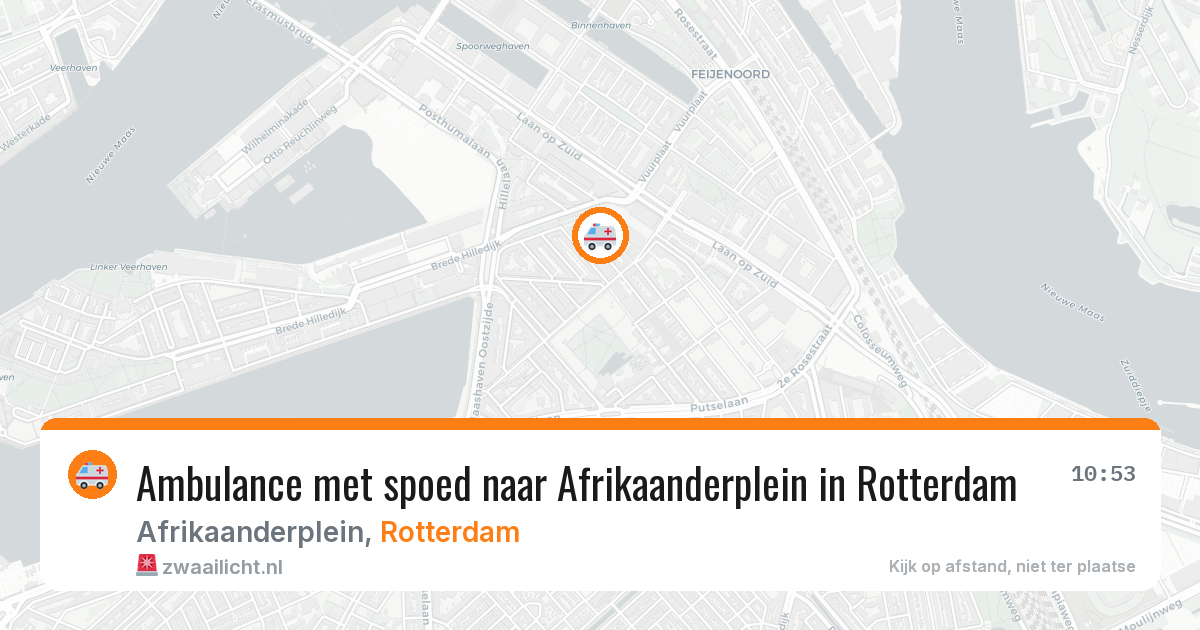 Ambulance met spoed naar Afrikaanderplein in Rotterdam — 29 jun 2026