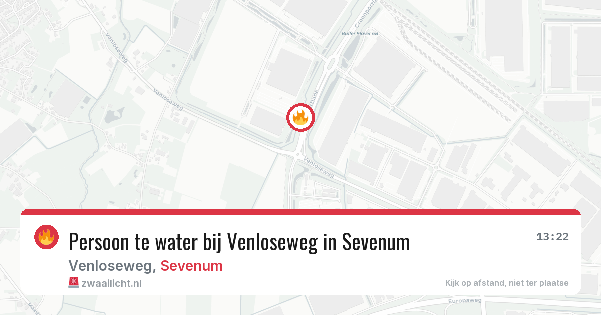 Persoon te water bij Venloseweg in Sevenum — 17 feb 2026