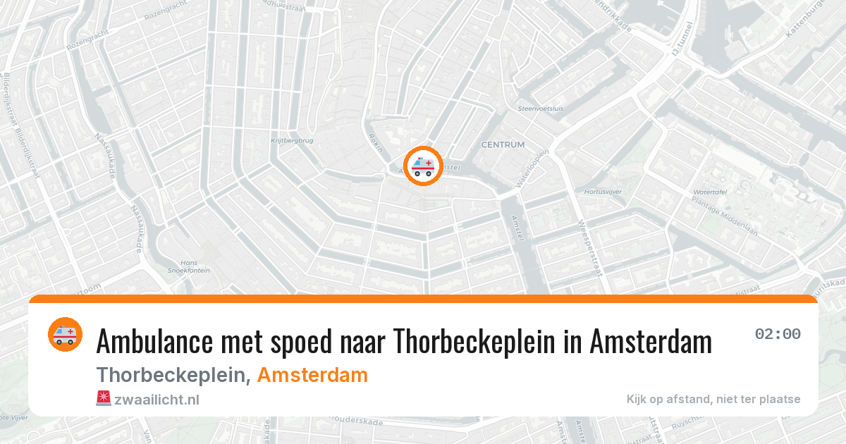Ambulance met spoed naar Thorbeckeplein in Amsterdam — 6 jun 2026