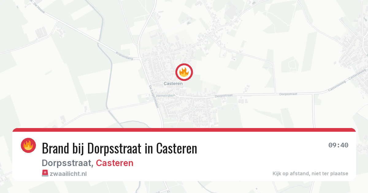 Brand bij Dorpsstraat in Casteren — 28 jun 2026