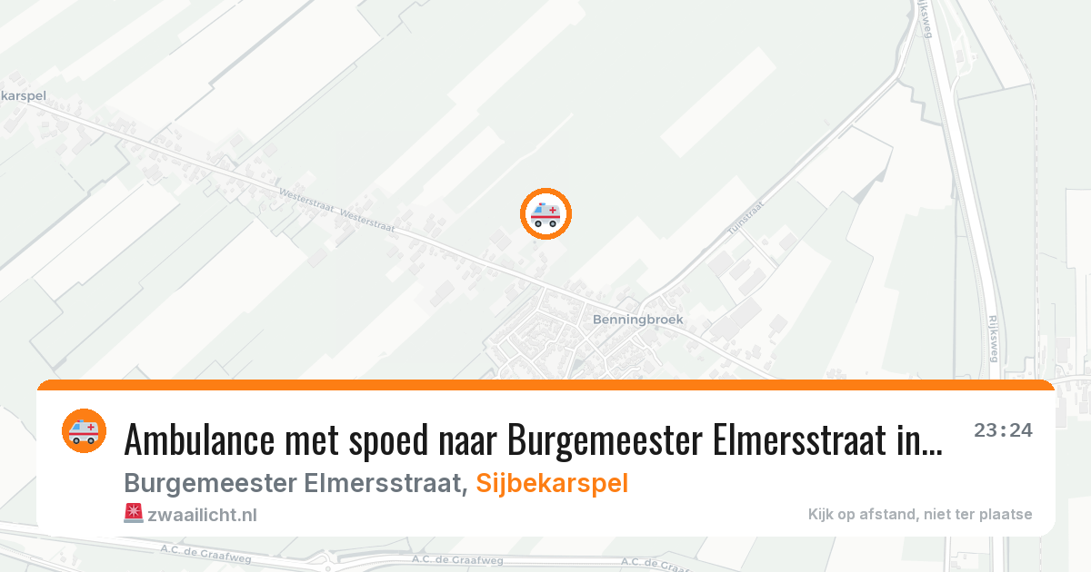 Ambulance met spoed naar Burgemeester Elmersstraat in Sijbekarspel — 13 apr 2026