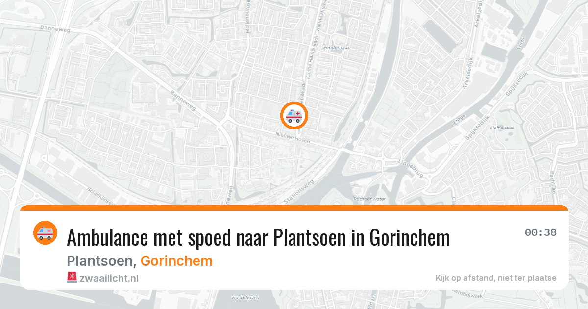 Ambulance met spoed naar Plantsoen in Gorinchem — 14 aug 2026