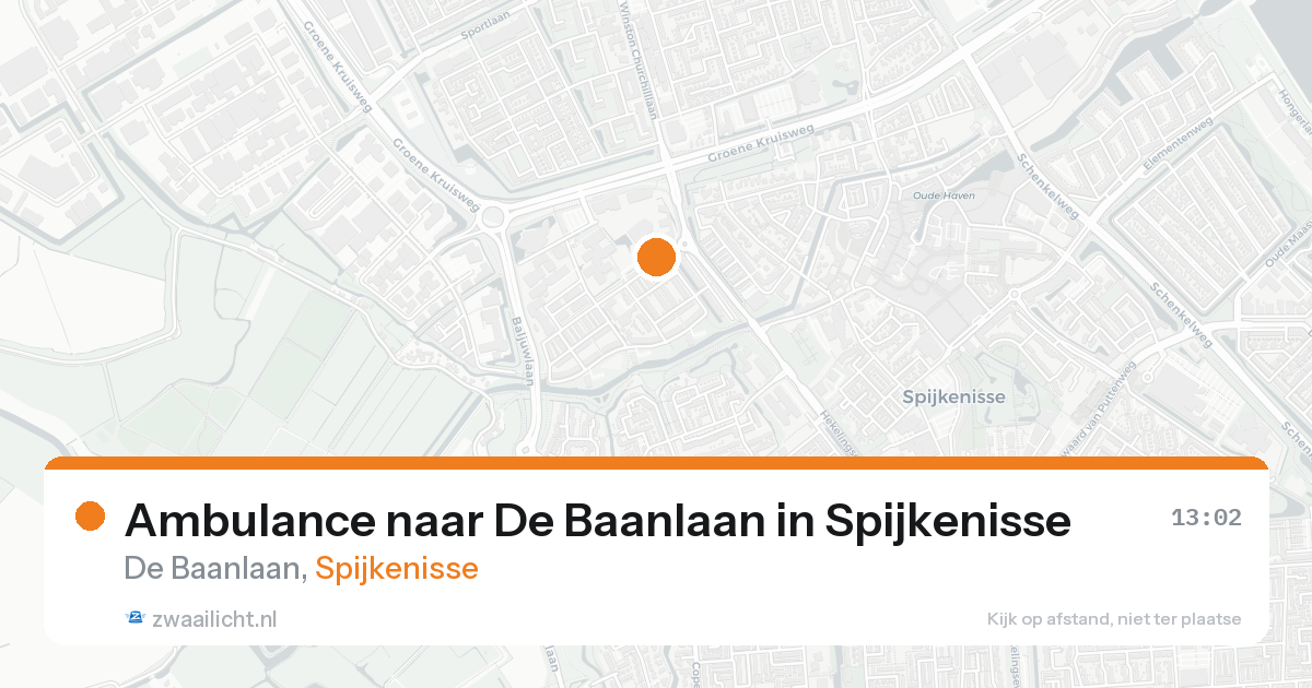 Ambulance naar De Baanlaan in Spijkenisse — 29 jun 2026