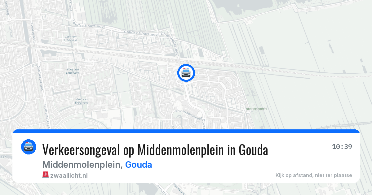 Verkeersongeval op Middenmolenplein in Gouda — 21 apr 2026