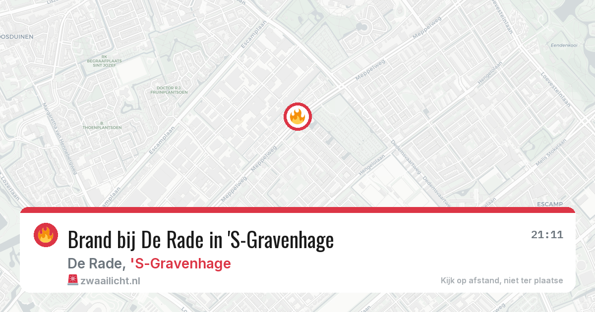 Brand bij De Rade in 'S-Gravenhage — 14 aug 2026