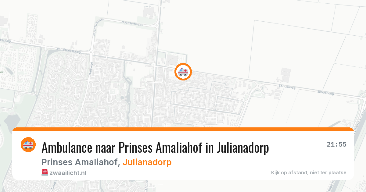 Ambulance naar Prinses Amaliahof in Julianadorp — 11 aug 2026