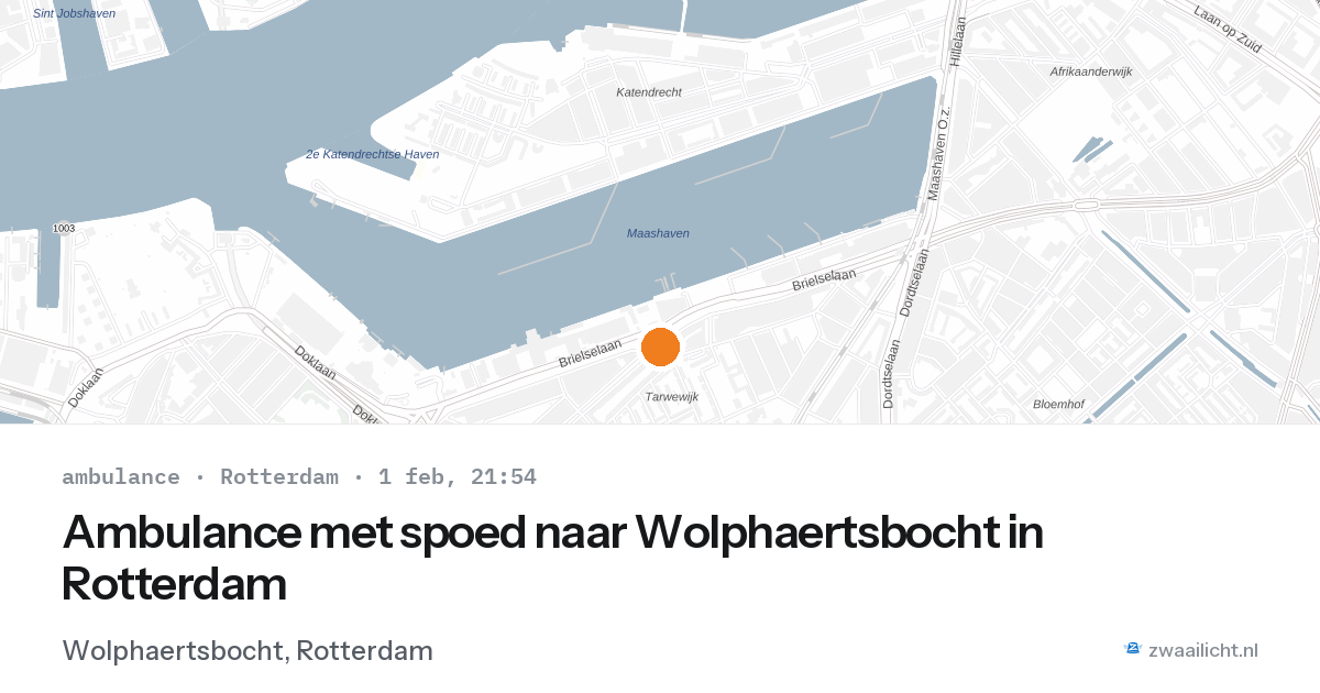 Ambulance met spoed naar Wolphaertsbocht in Rotterdam — 1 feb 2026