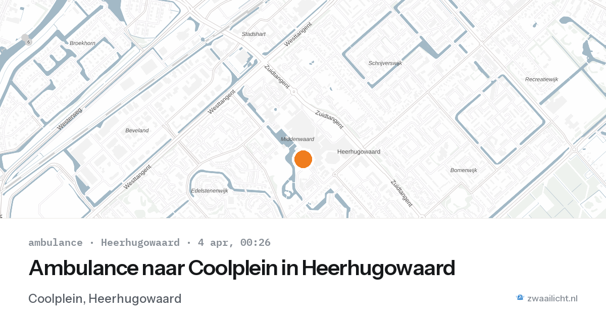 Ambulance naar Coolplein in Heerhugowaard — 3 apr 2026