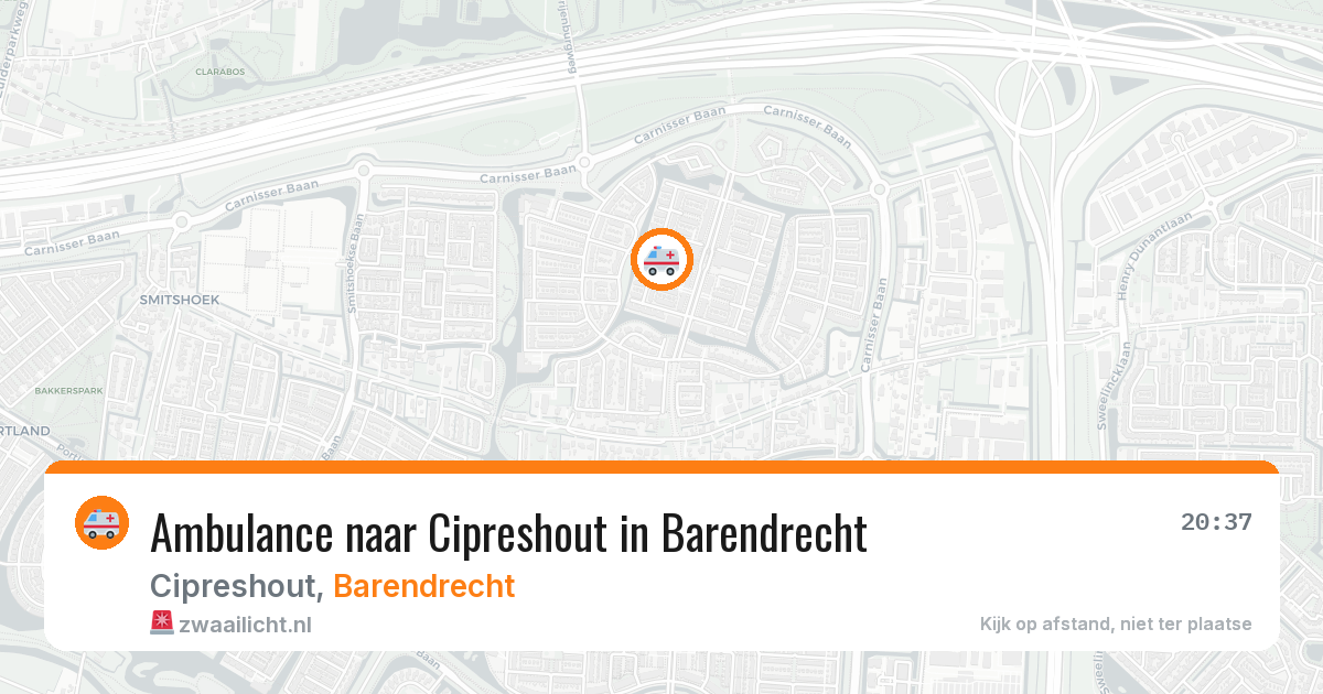 Ambulance naar Cipreshout in Barendrecht — 30 jul 2026