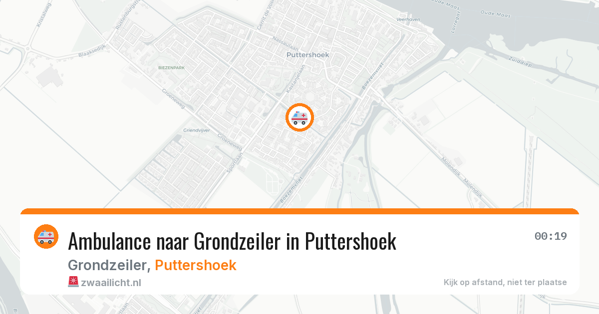 Ambulance naar Grondzeiler in Puttershoek — 7 jul 2026
