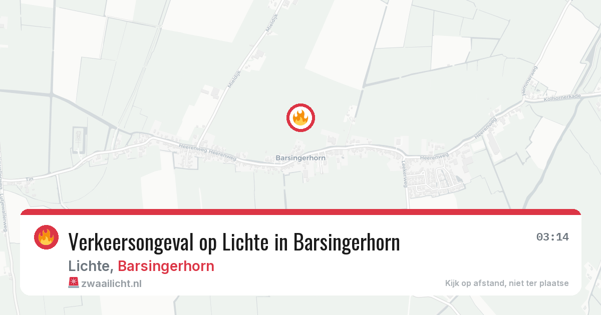 Verkeersongeval op Lichte in Barsingerhorn — 14 feb 2026