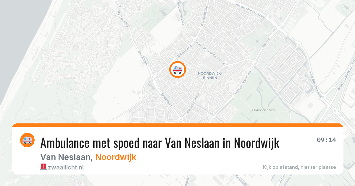 Ambulance met spoed naar Van Neslaan in Noordwijk — 25 jul 2026
