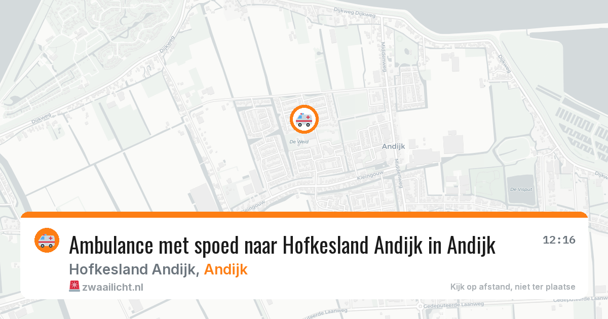 Ambulance met spoed naar Hofkesland Andijk in Andijk — 27 jun 2026