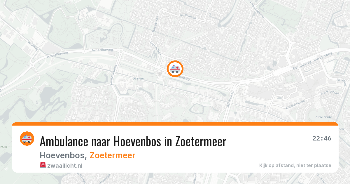Ambulance naar Hoevenbos in Zoetermeer — 29 jul 2026