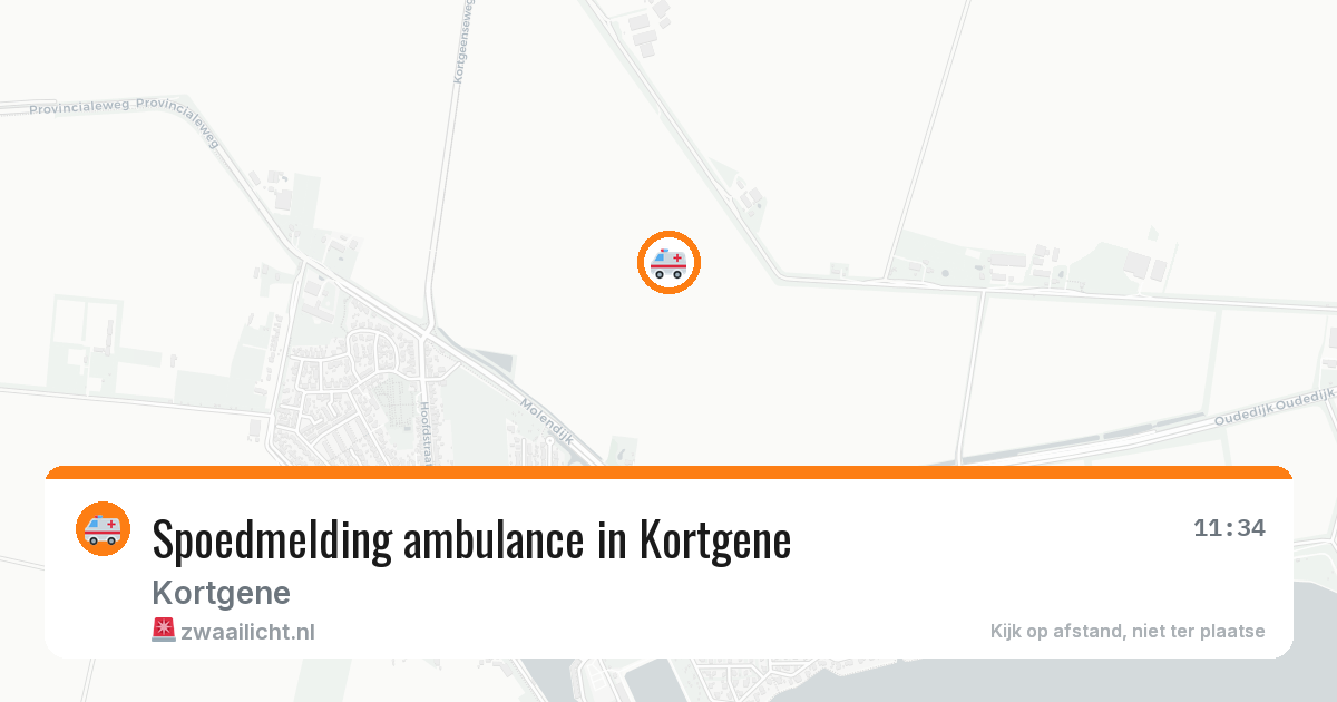 Spoedmelding ambulance in Kortgene — 13 aug 2026