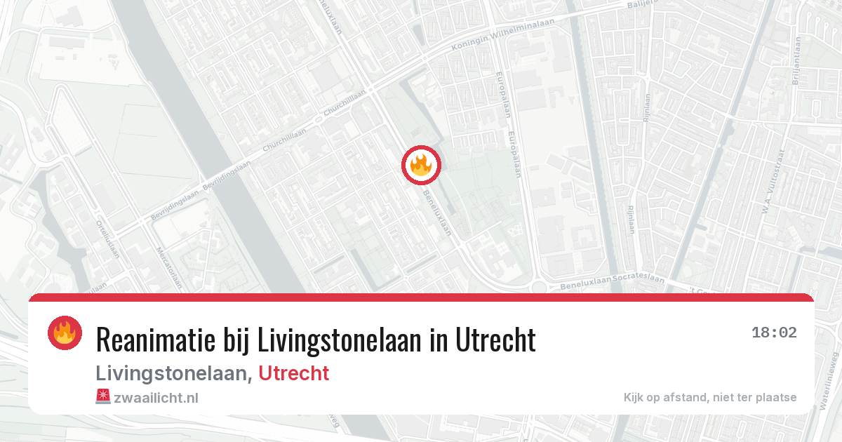 Reanimatie bij Livingstonelaan in Utrecht — 23 apr 2026