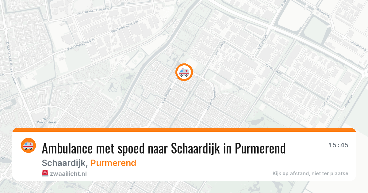 Ambulance met spoed naar Schaardijk in Purmerend — 11 jul 2026