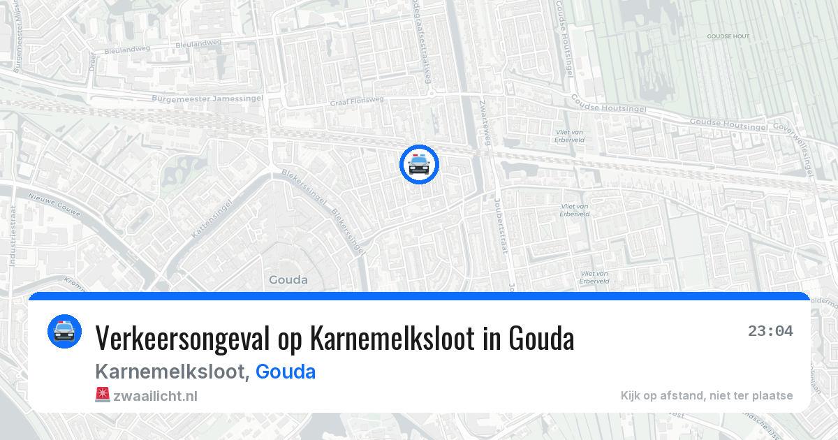 Verkeersongeval op Karnemelksloot in Gouda — 13 aug 2026