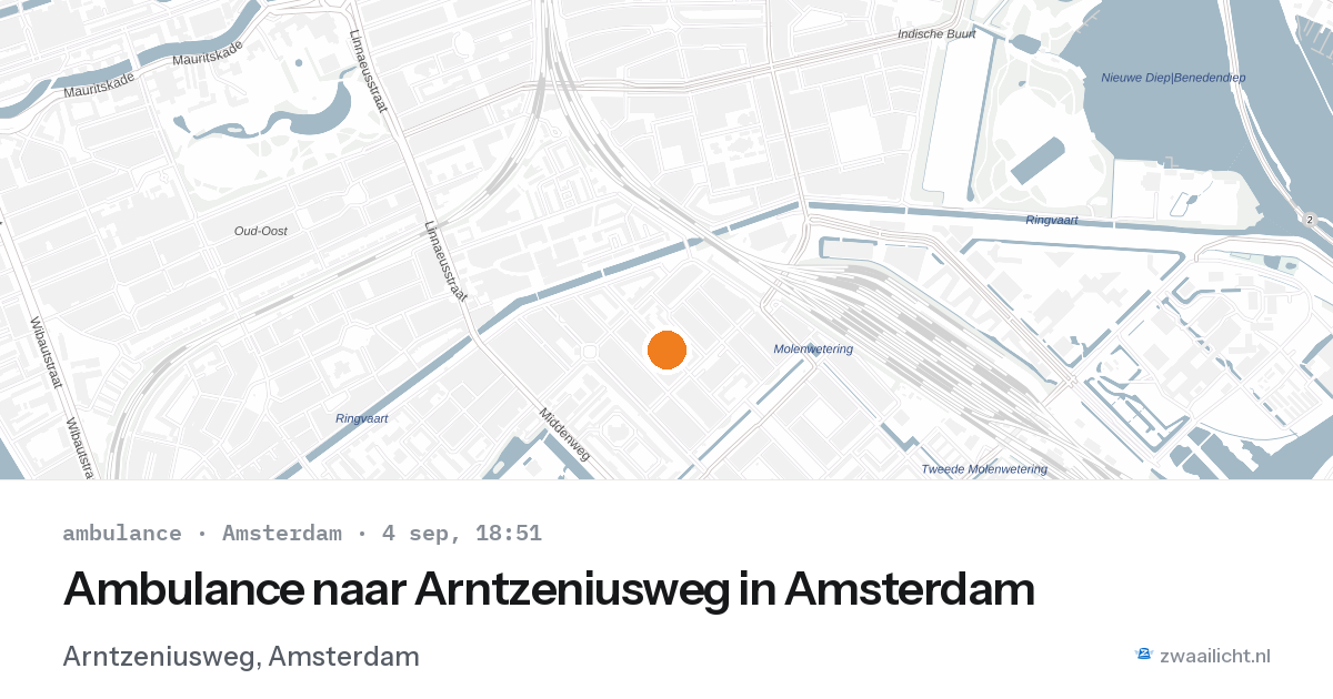 Ambulance naar Arntzeniusweg in Amsterdam — 4 sep 2026