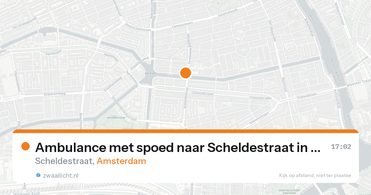 Ambulance met spoed naar Scheldestraat in Amsterdam — 21 aug 2026