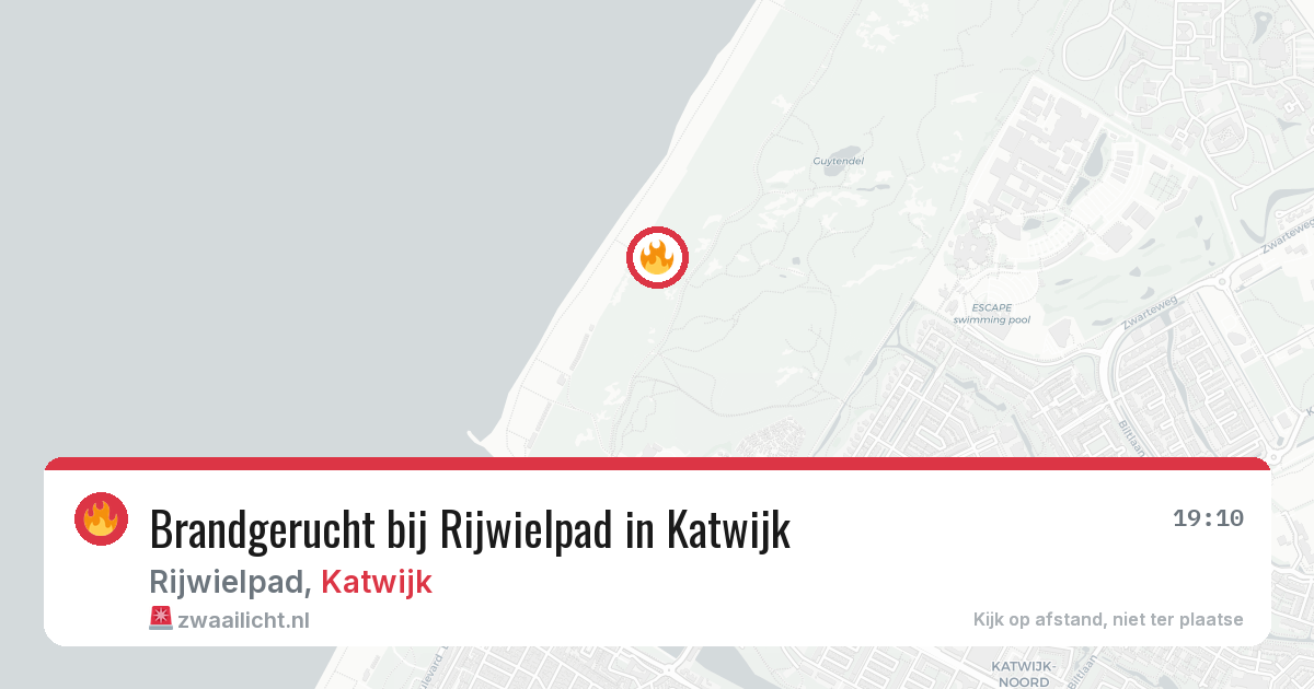 Brandgerucht bij Rijwielpad in Katwijk — 14 aug 2026