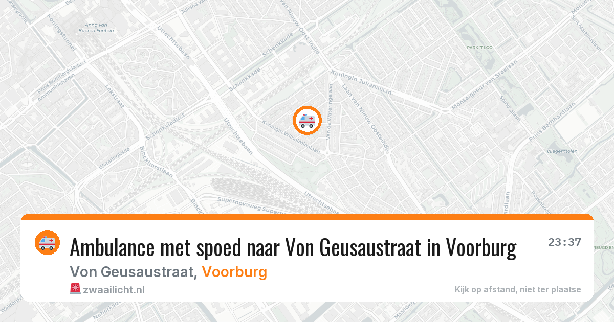 Ambulance met spoed naar Von Geusaustraat in Voorburg — 26 jun 2026