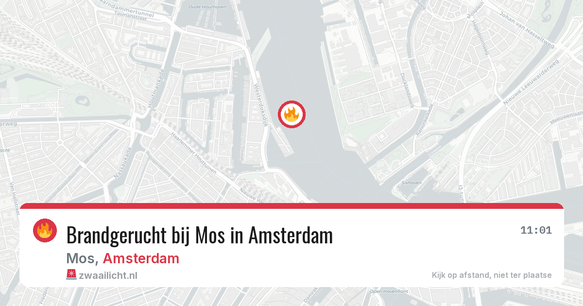 Brandgerucht bij Mos in Amsterdam — 10 apr 2026