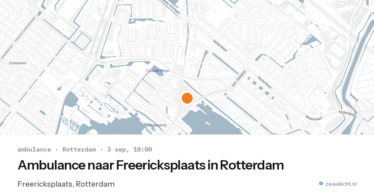 Ambulance naar Freericksplaats in Rotterdam — 3 sep 2026