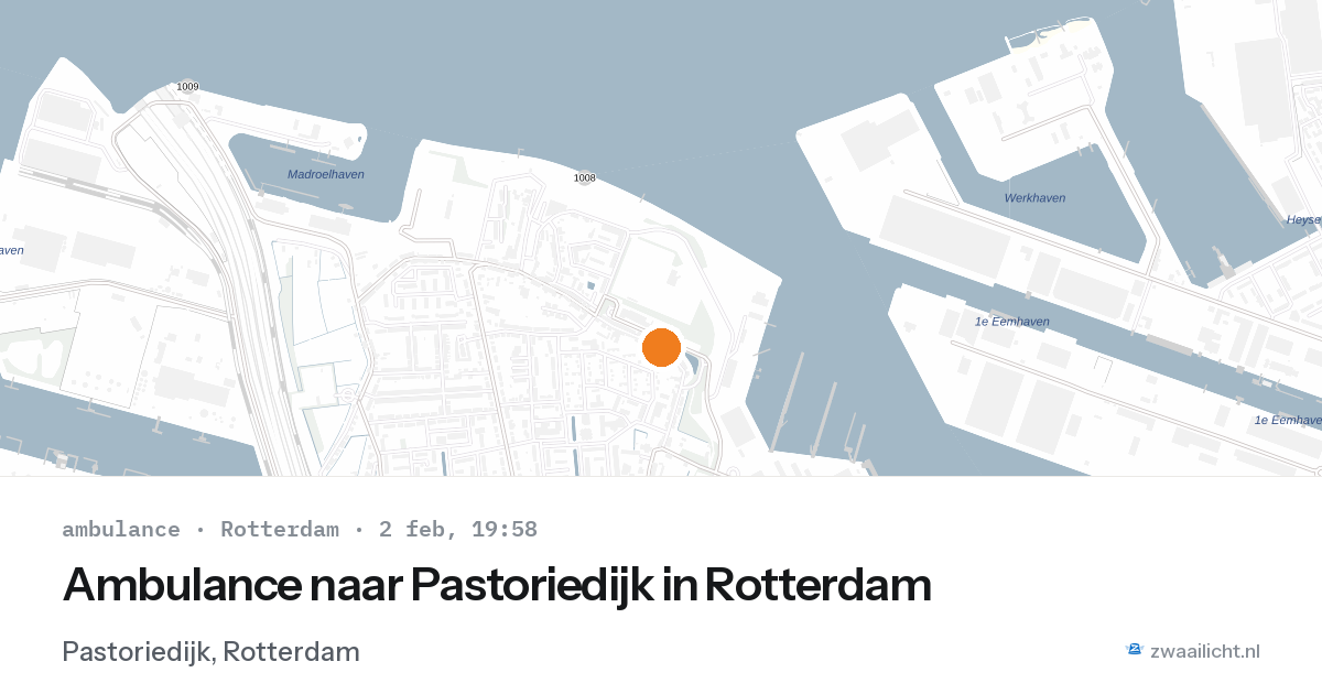 Ambulance naar Pastoriedijk in Rotterdam — 2 feb 2026