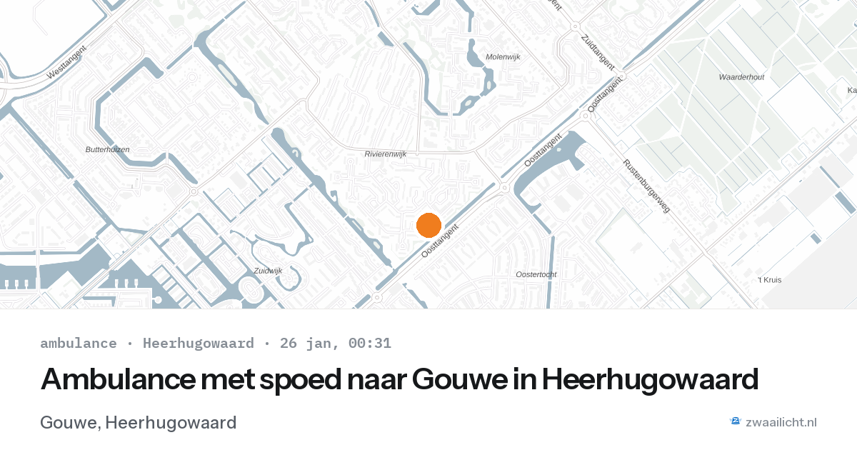 Ambulance met spoed naar Gouwe in Heerhugowaard — 25 jan 2026