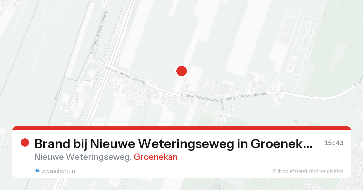 Brand bij Nieuwe Weteringseweg in Groenekan — 15 aug 2026