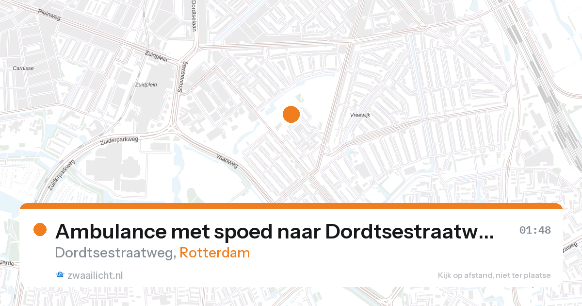 Ambulance met spoed naar Dordtsestraatweg in Rotterdam — 26 aug 2026