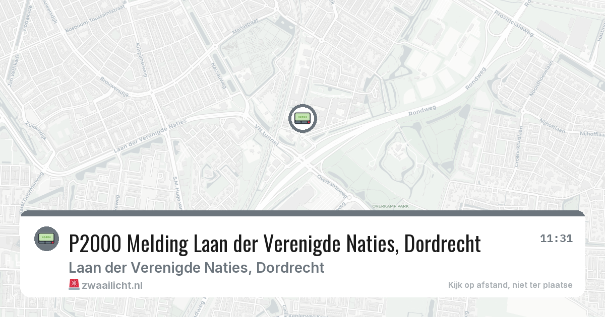 P2000 Melding Laan der Verenigde Naties, Dordrecht — 15 jun 2026