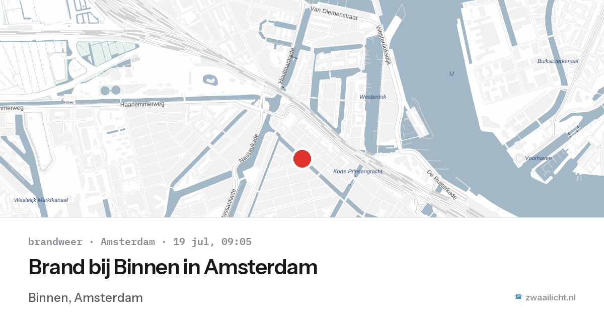 Brand bij Binnen in Amsterdam — 19 jul 2026