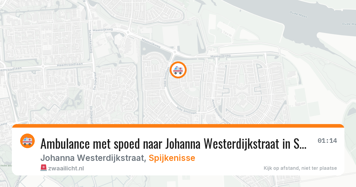 Ambulance met spoed naar Johanna Westerdijkstraat in Spijkenisse — 10 apr 2026