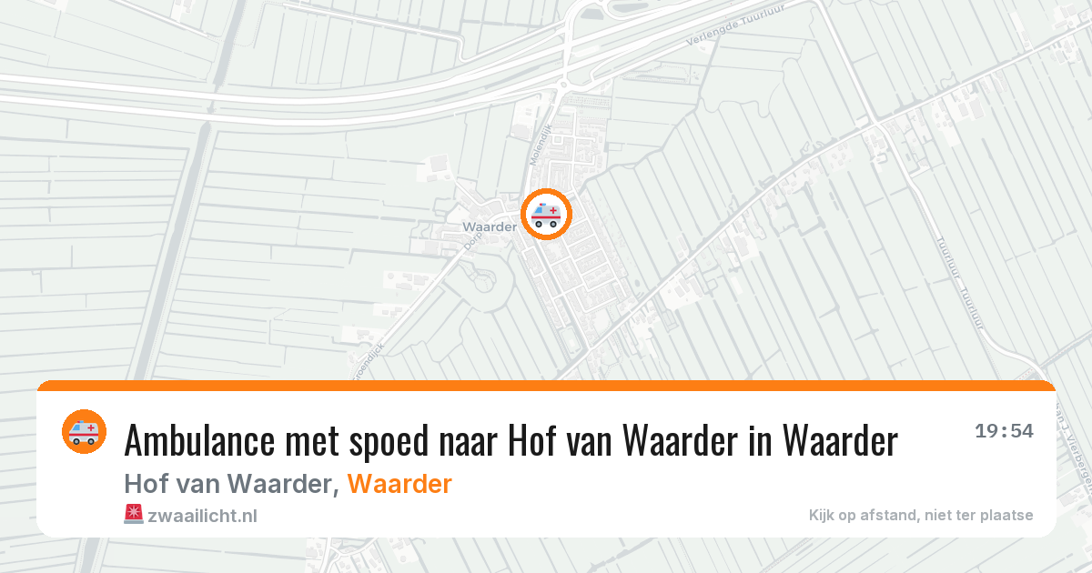 Ambulance met spoed naar Hof van Waarder in Waarder — 29 mei 2026