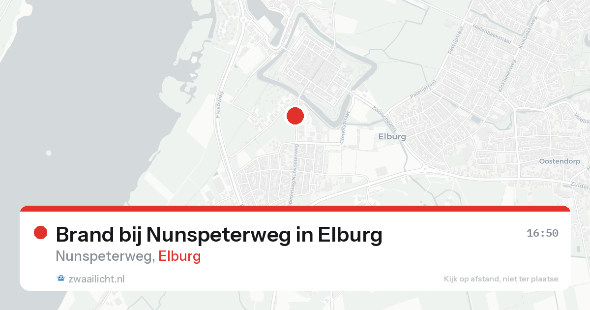 Brand bij Nunspeterweg in Elburg — 16 aug 2026