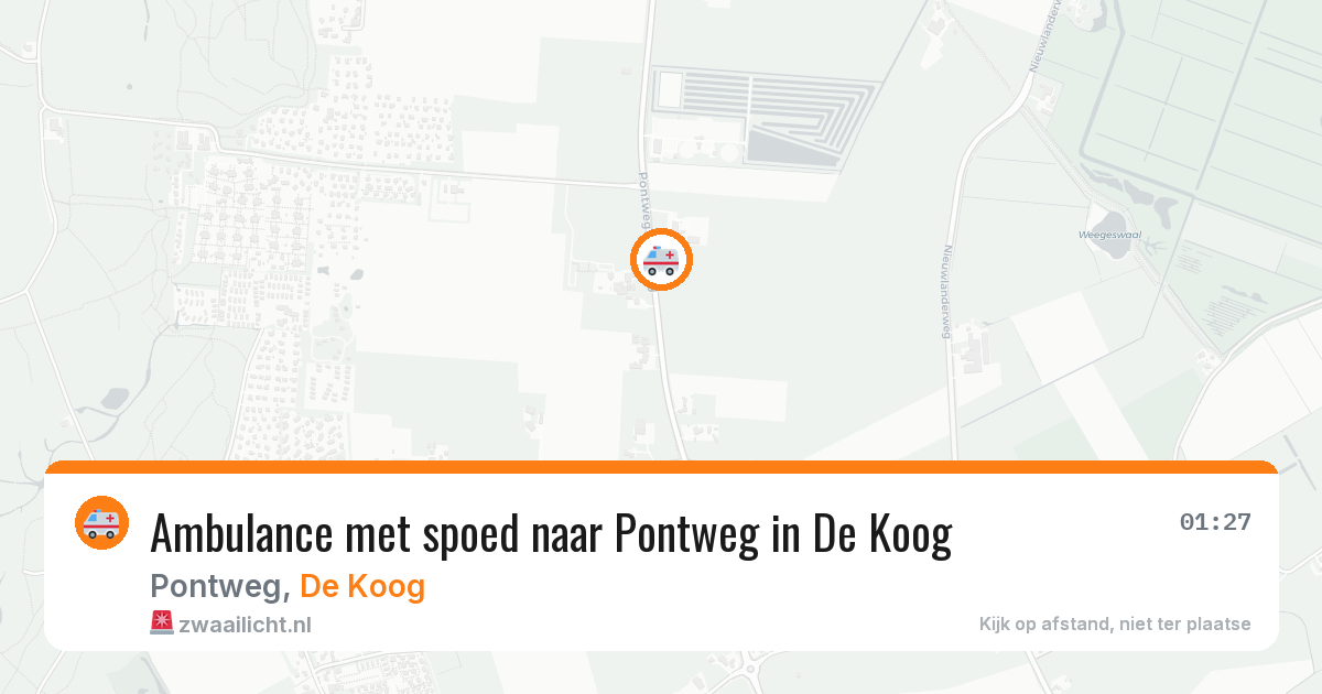Ambulance met spoed naar Pontweg in De Koog — 5 aug 2026