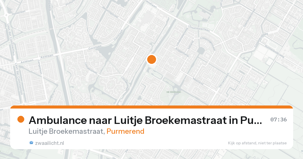 Ambulance naar Luitje Broekemastraat in Purmerend — 21 mei 2026