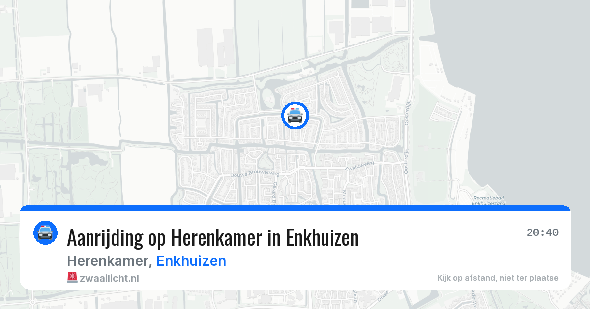 Aanrijding op Herenkamer in Enkhuizen — 25 mrt 2026