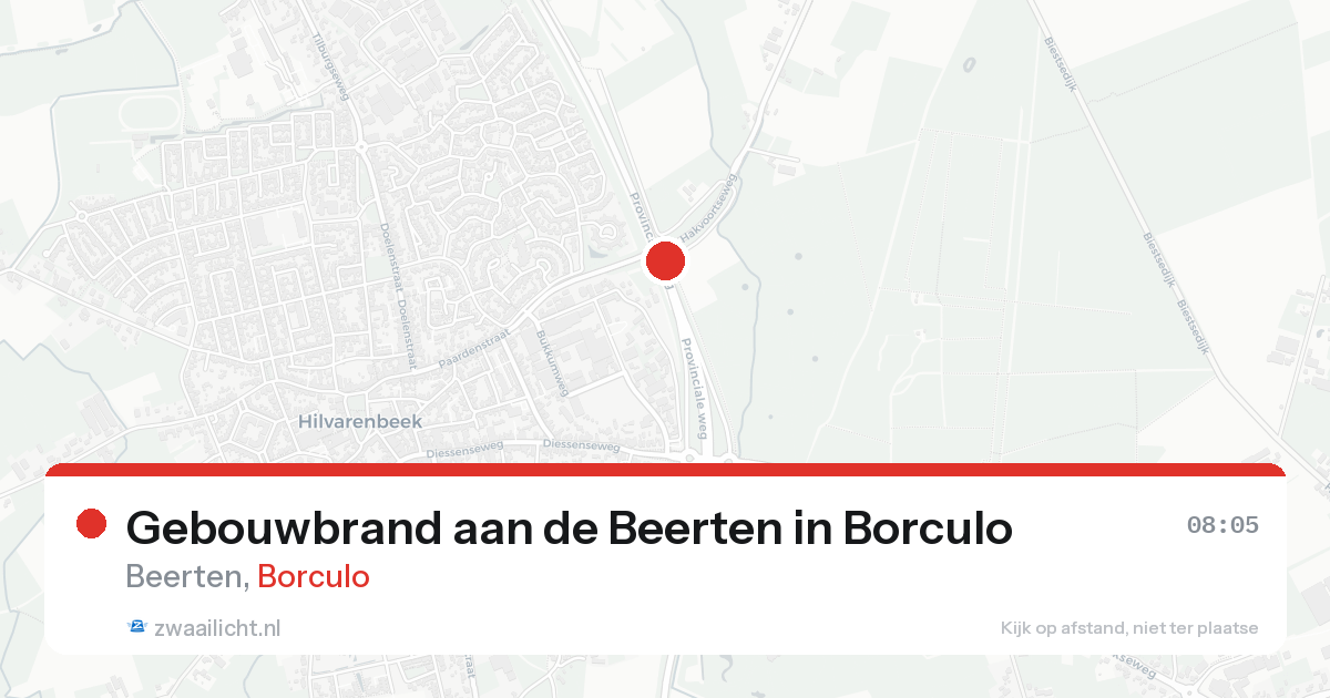 Gebouwbrand aan de Beerten in Borculo — 17 aug 2026