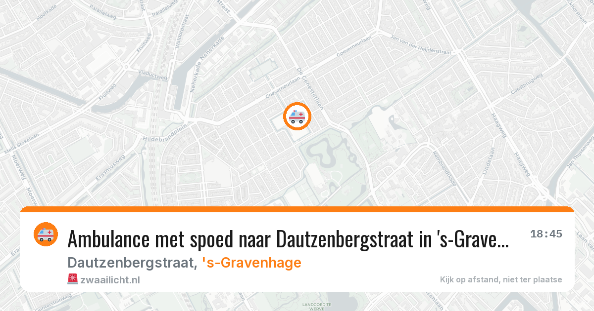 Ambulance met spoed naar Dautzenbergstraat in 's-Gravenhage — 10 jul 2026