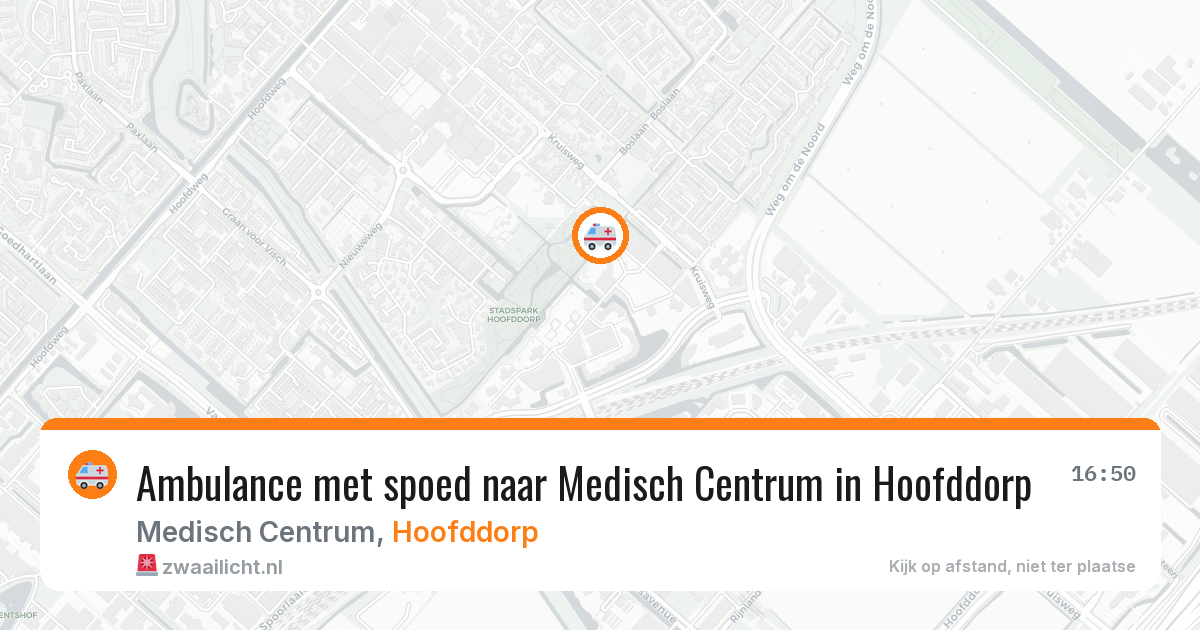 Ambulance met spoed naar Medisch Centrum in Hoofddorp — 27 jul 2026