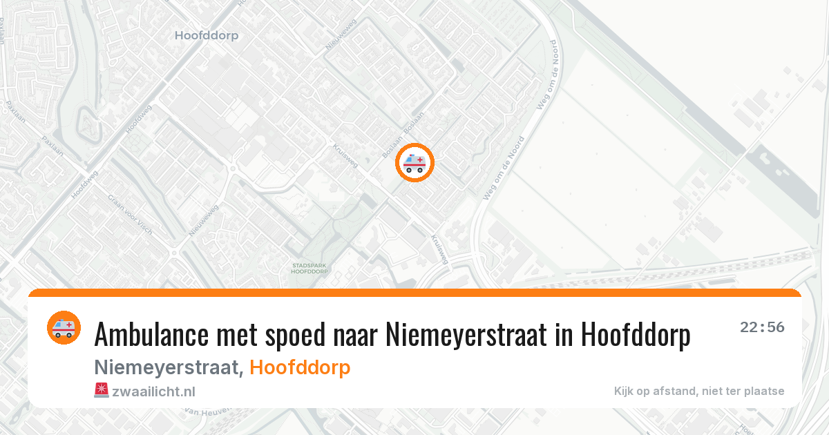 Ambulance met spoed naar Niemeyerstraat in Hoofddorp — 29 jul 2026