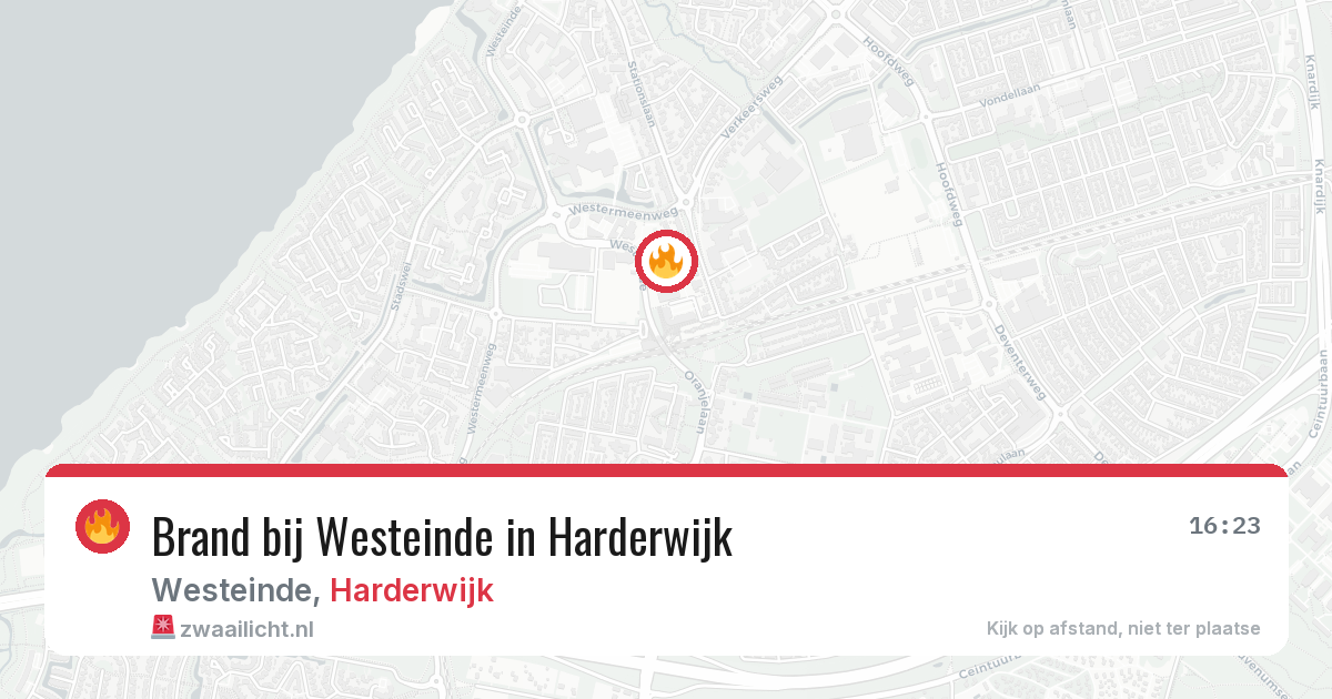 Brand bij Westeinde in Harderwijk — 8 jun 2026
