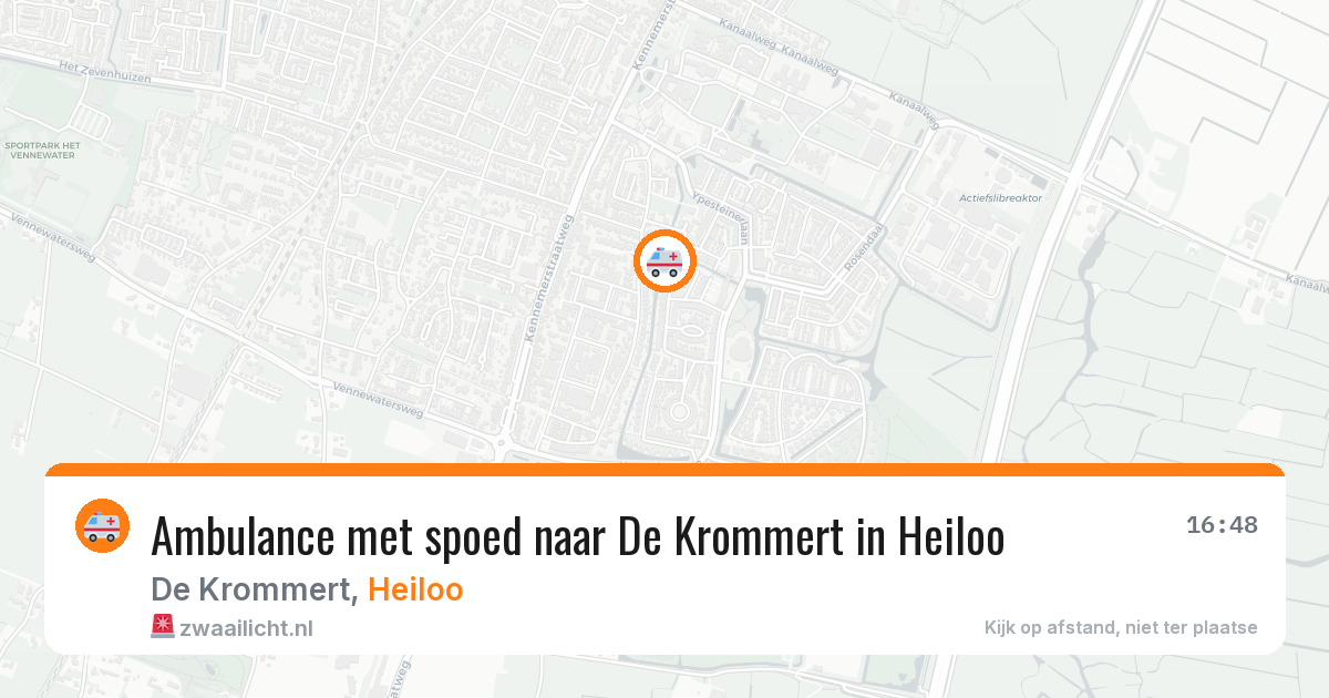 Ambulance met spoed naar De Krommert in Heiloo — 20 apr 2026