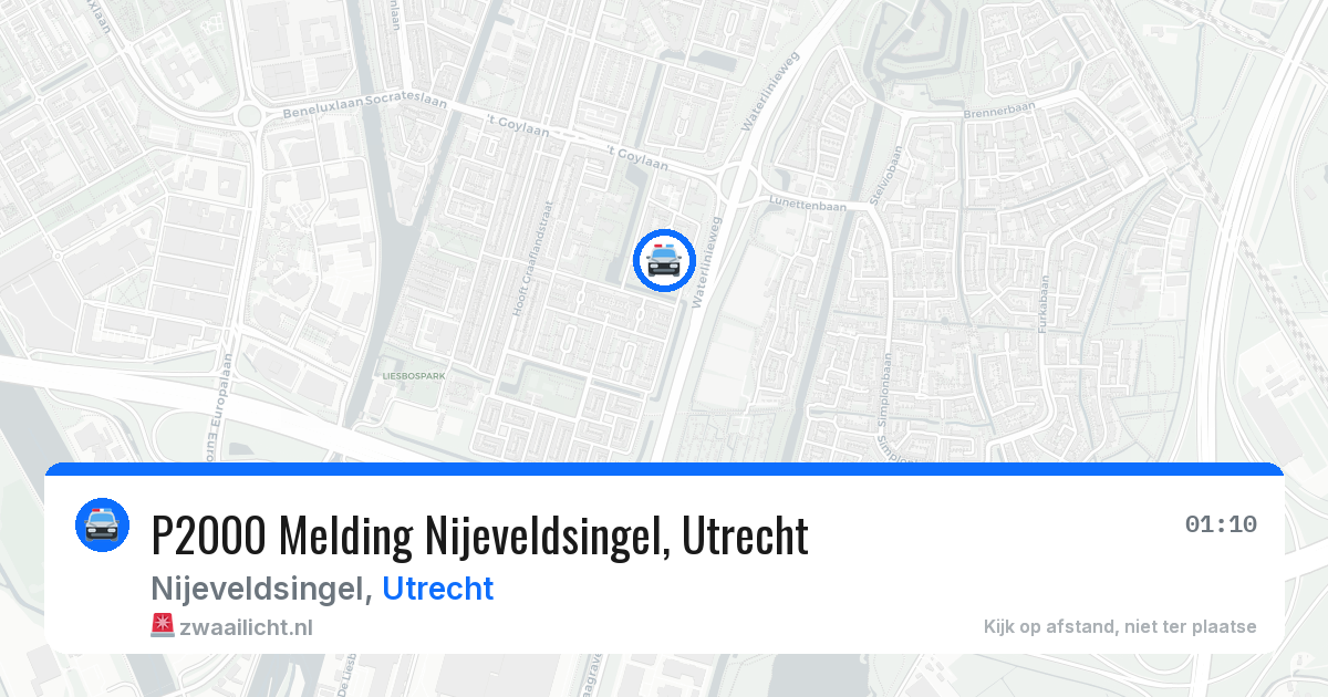 P2000 Melding Nijeveldsingel, Utrecht — 5 aug 2026