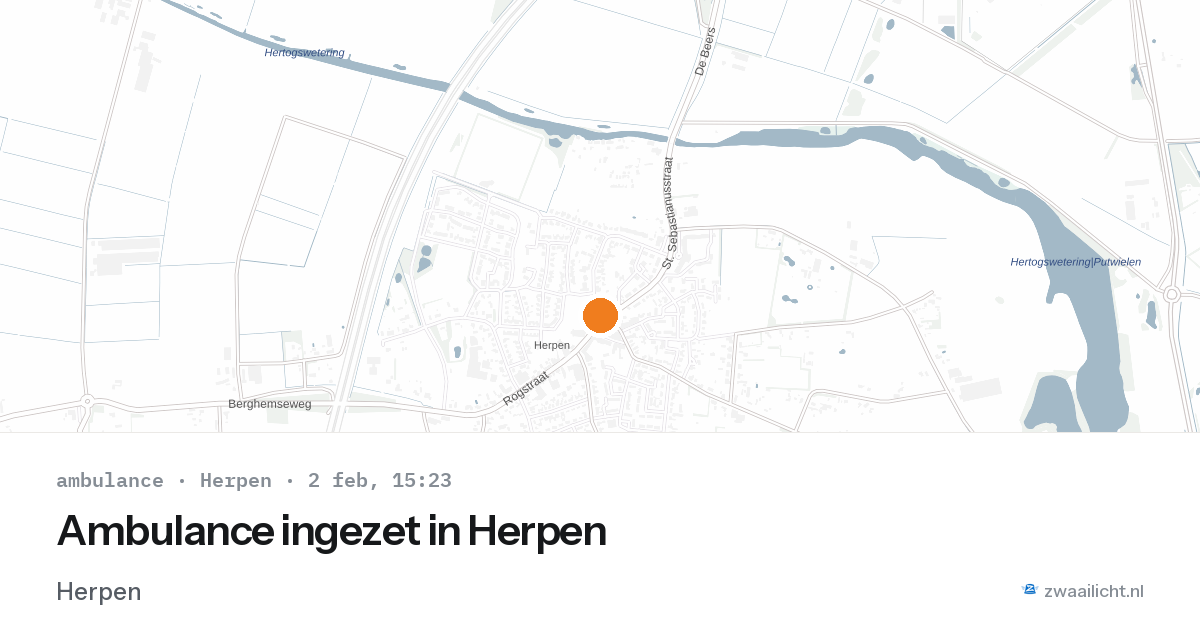 Ambulance ingezet in Herpen — 2 feb 2026