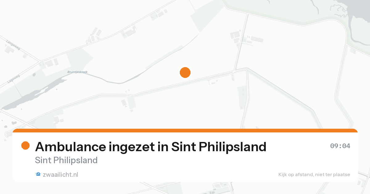 Ambulance ingezet in Sint Philipsland — 16 aug 2026